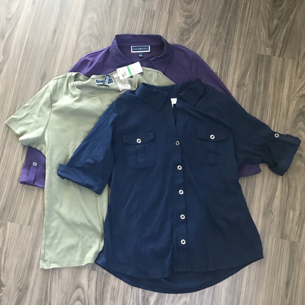 NWT Style & Co and Karen Scott Blouses size L